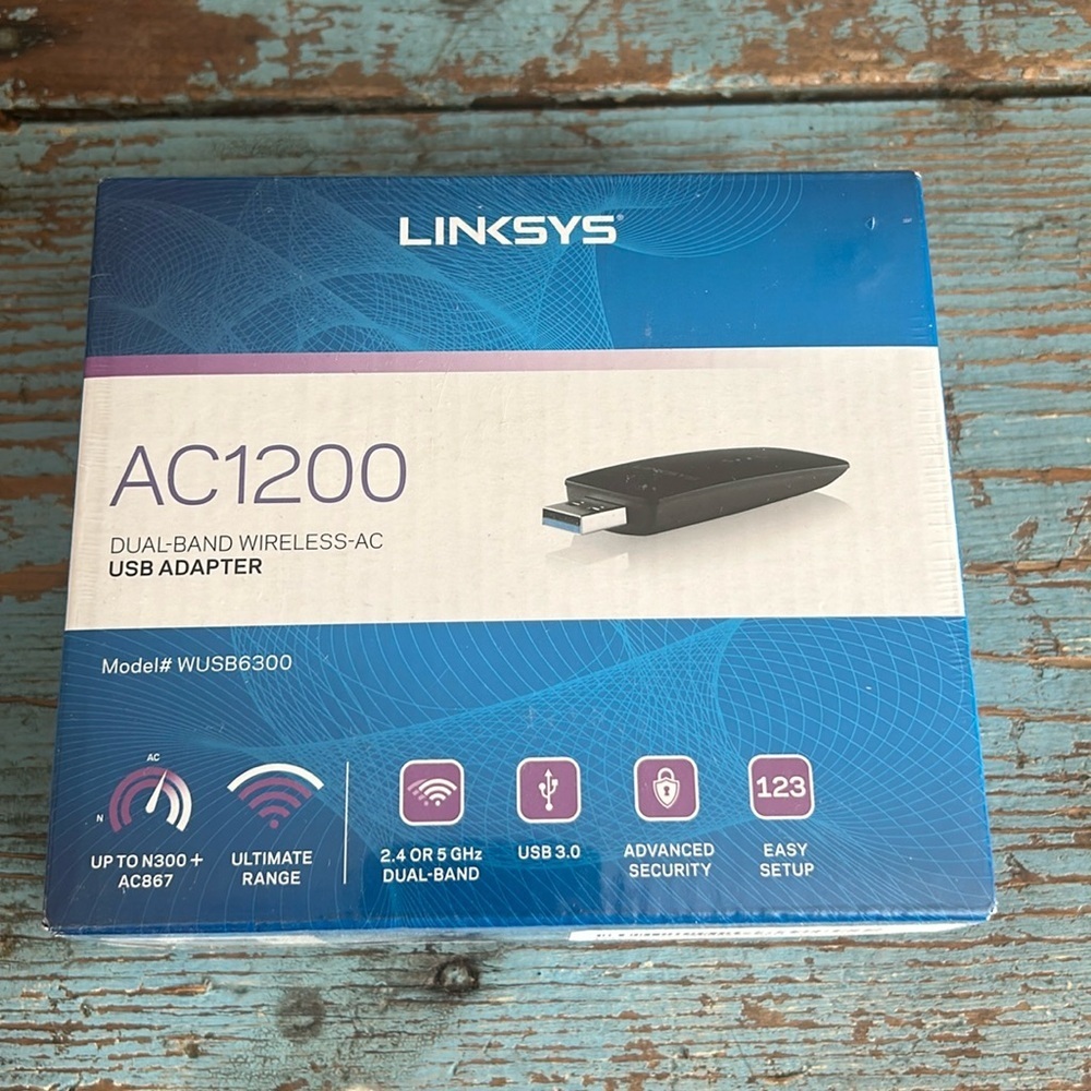 Linksys Dual-Band AC1200 WiFi 5 USB Adapter WUSB6300